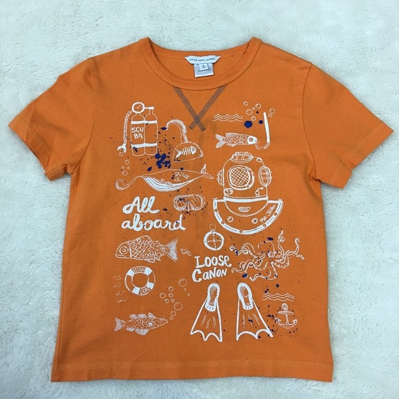 Little Marc Jacobs Orange T Shirt Size 6 Years - Picture 1 of 9